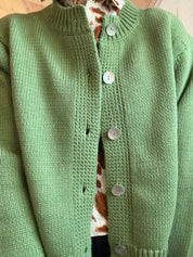 Shiloh Cotton Cardigan - Grasshopper