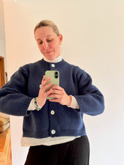 Shiloh Cotton Cardigan - Navy