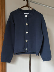Shiloh Cotton Cardigan - Navy