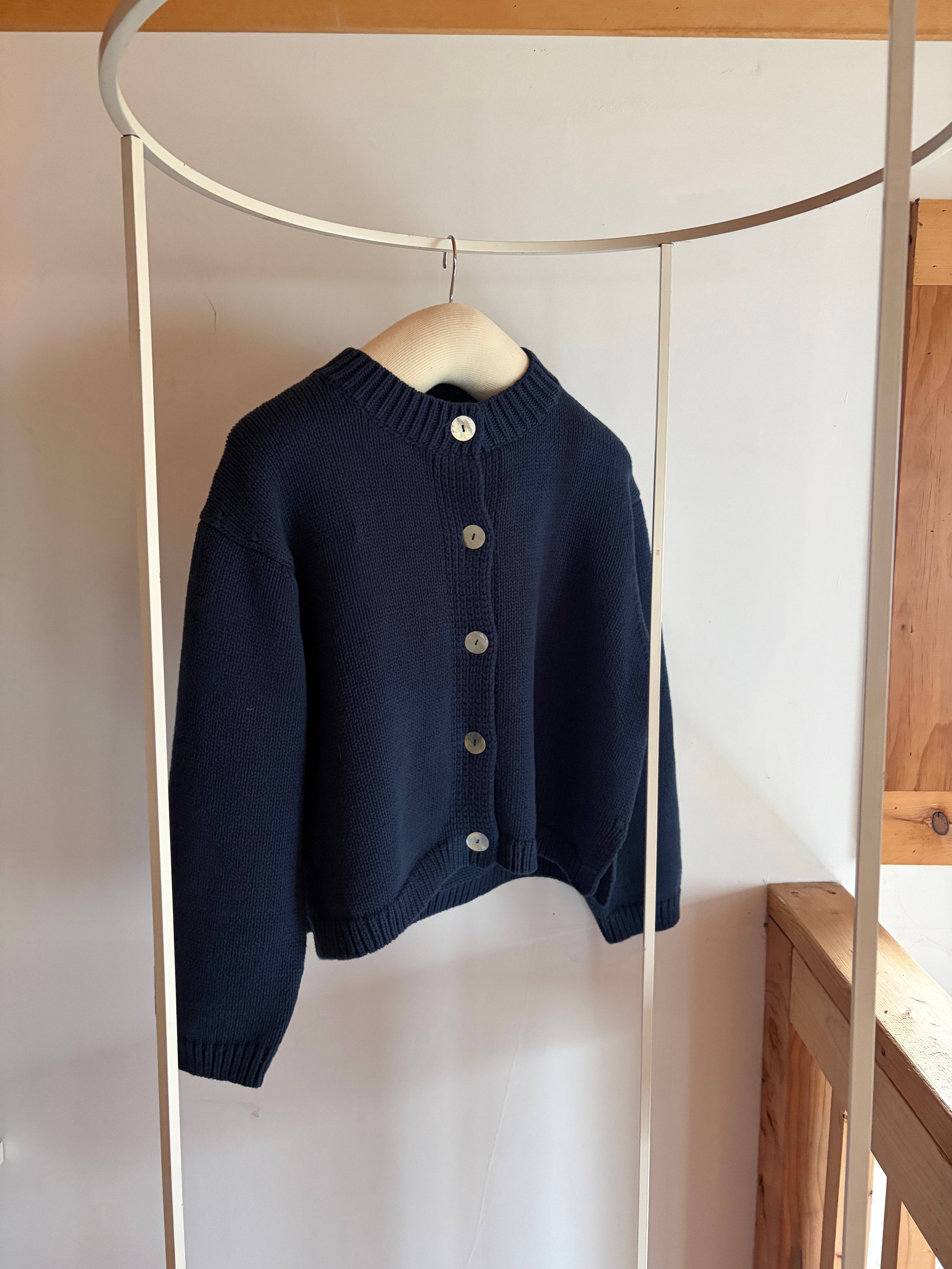 Shiloh Cotton Cardigan - Navy