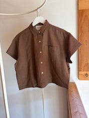 Corso Buttondown Cotton/Linen - Cocoa