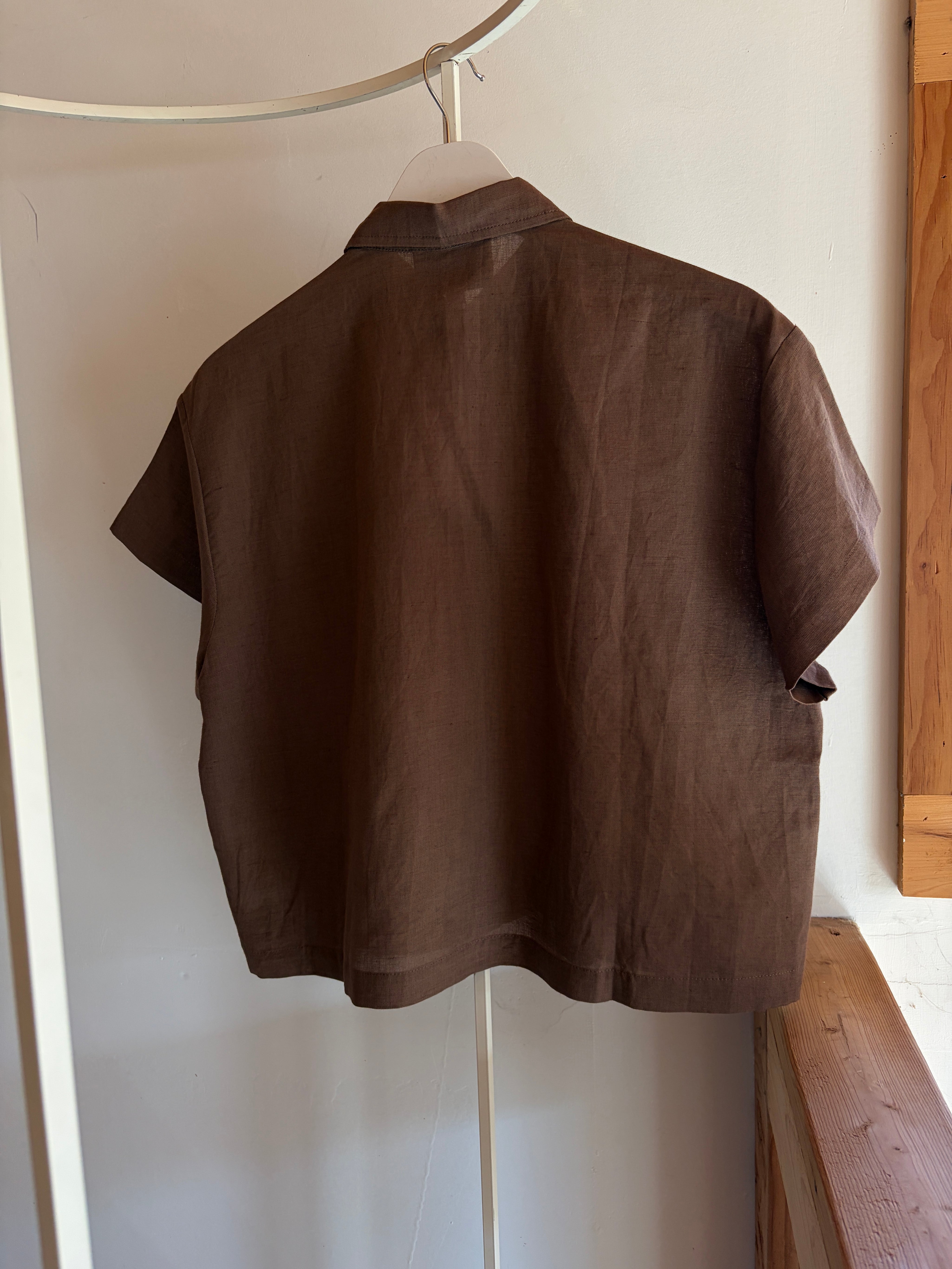 Corso Buttondown Cotton/Linen - Cocoa