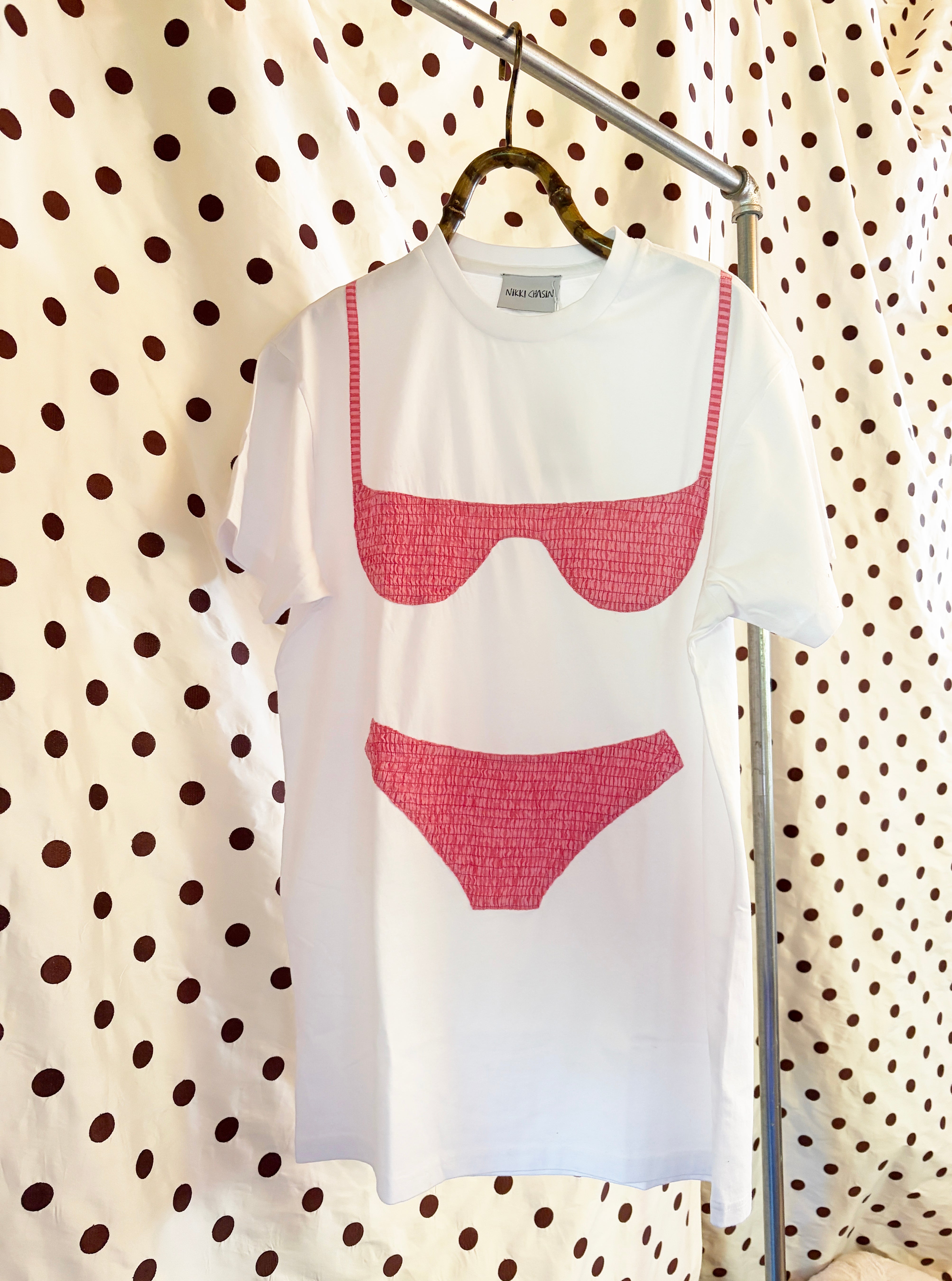 Florida Woman Appliqué Dress - Bubblegum Seersucker