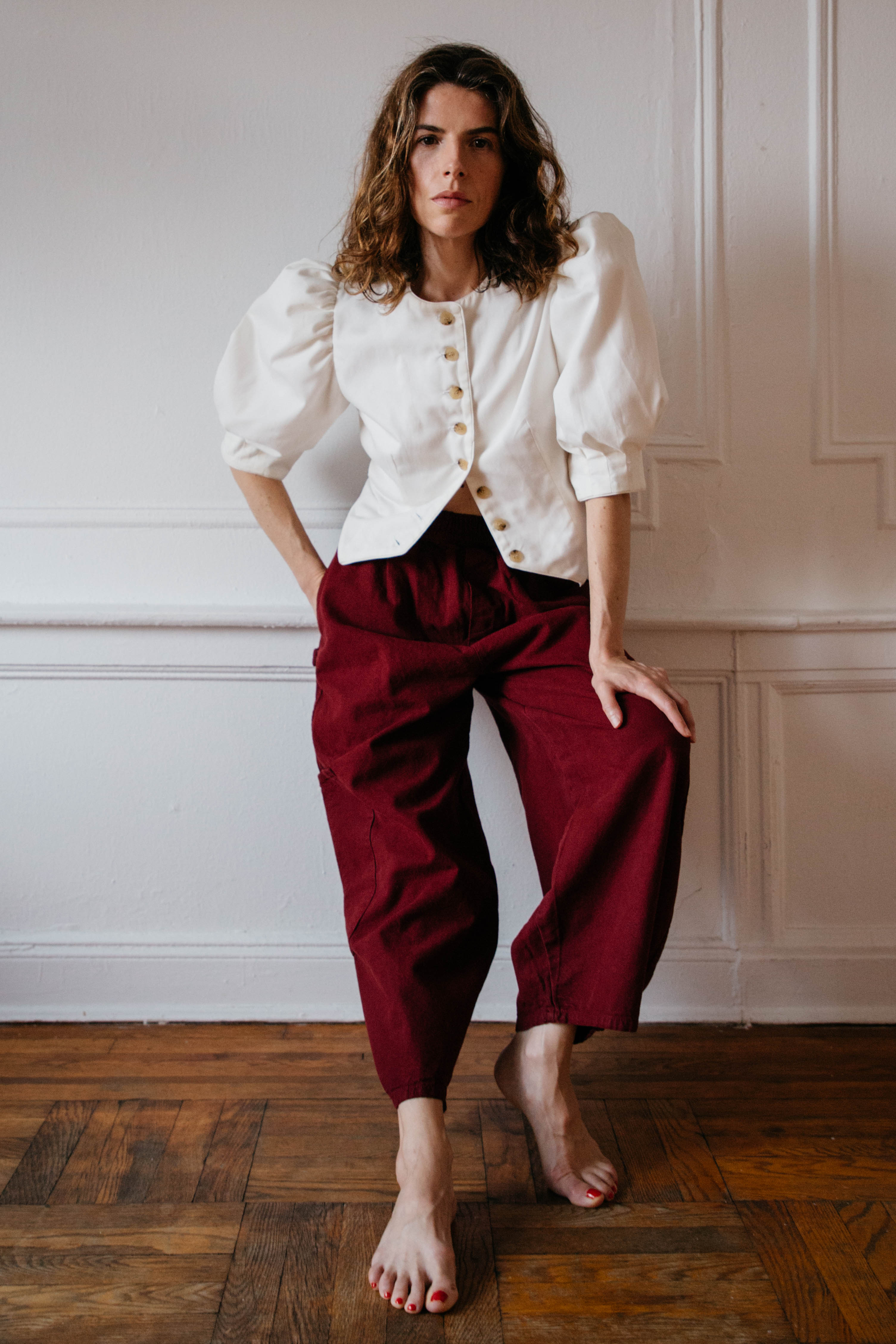 Smith Puff Jacket - Cream, view 3