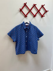 Nikki Chasin x The House That Lars Built Corso Button Down in Cobalt Karin Floral