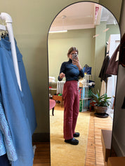 Lasso Lace Up Pant - Terracotta Corduroy