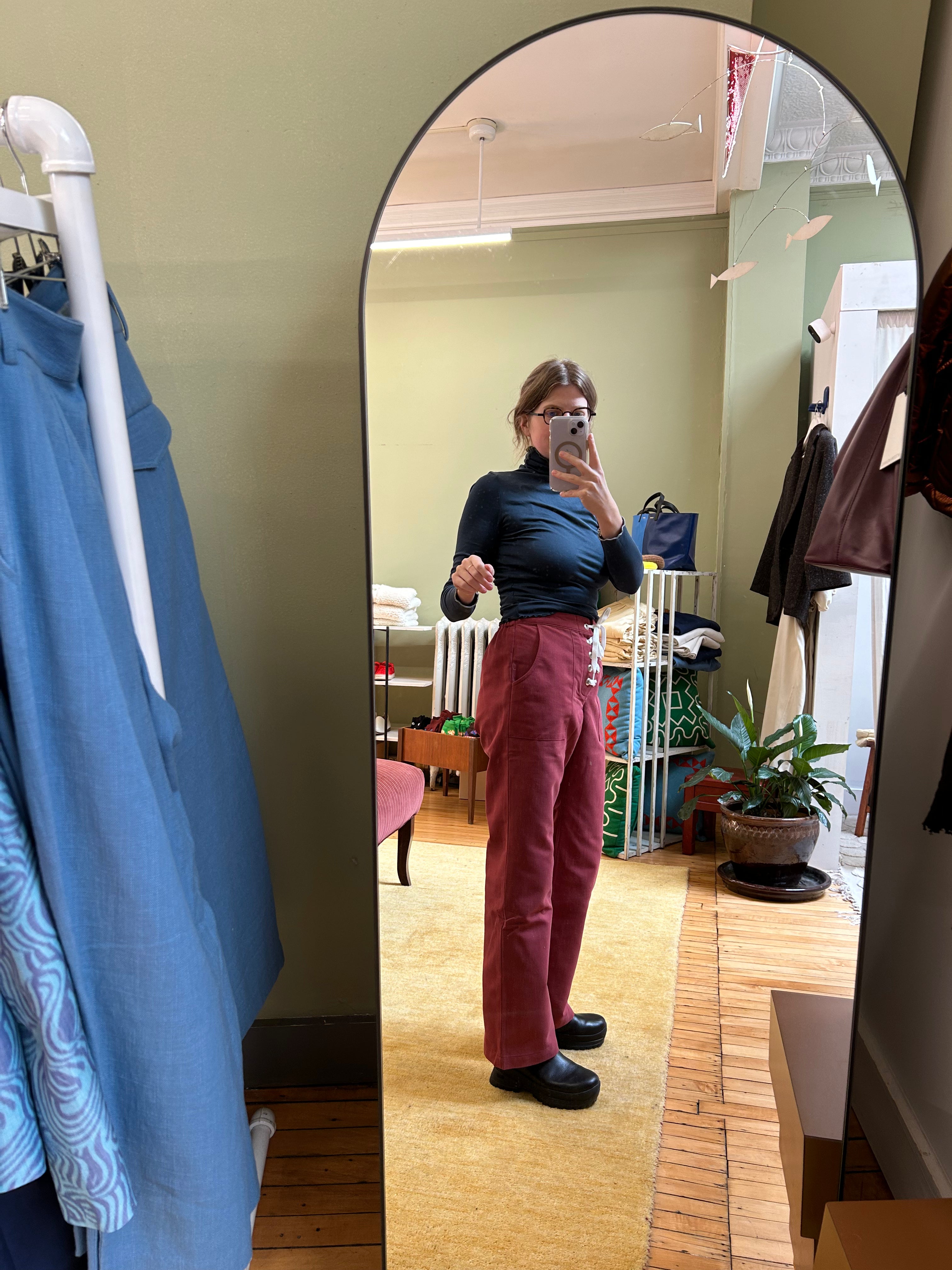 Lasso Lace Up Pant - Terracotta Corduroy