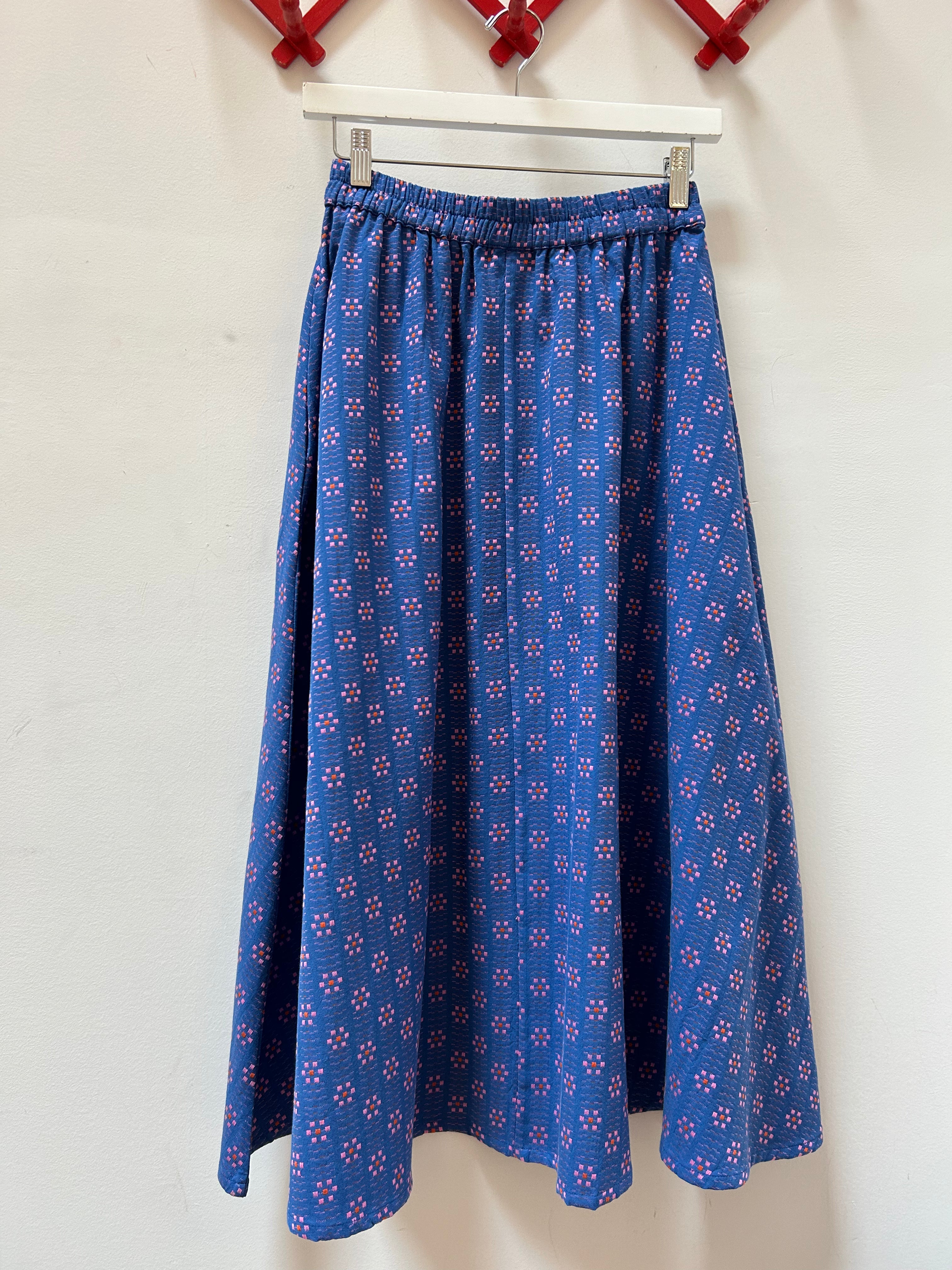 Nikki Chasin x The House That Lars Built Play Skirt in Cobalt Karin Floral