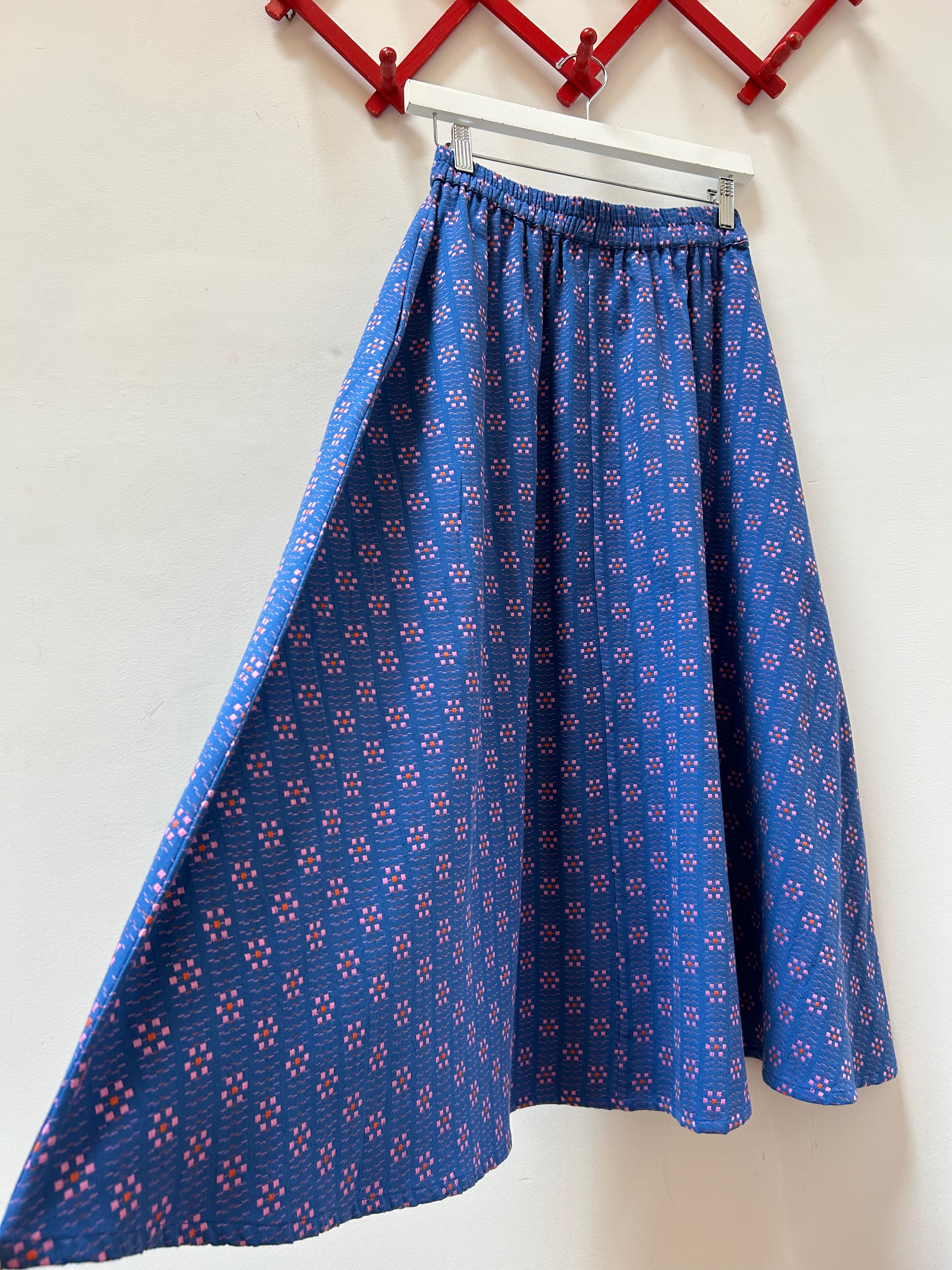 Nikki Chasin x The House That Lars Built Play Skirt in Cobalt Karin Floral