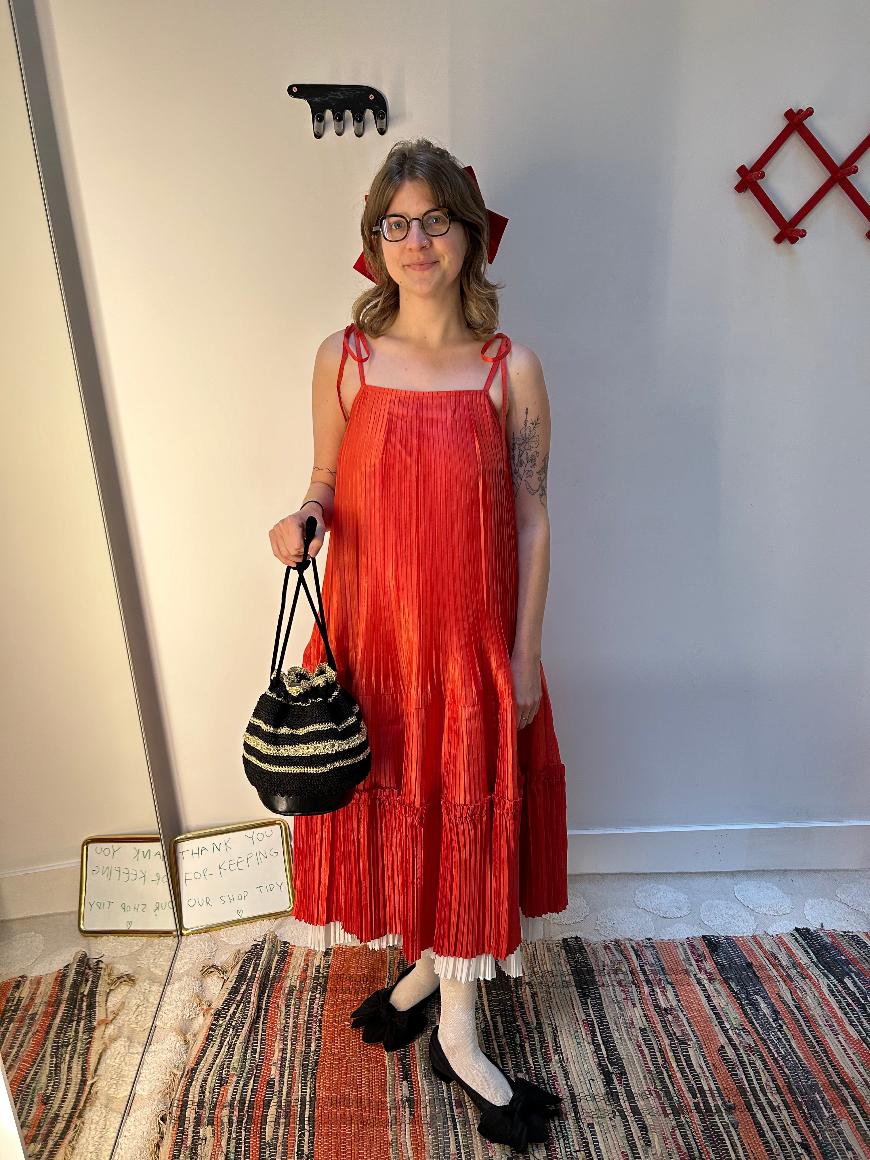 Octave Dress - Ivory/Red