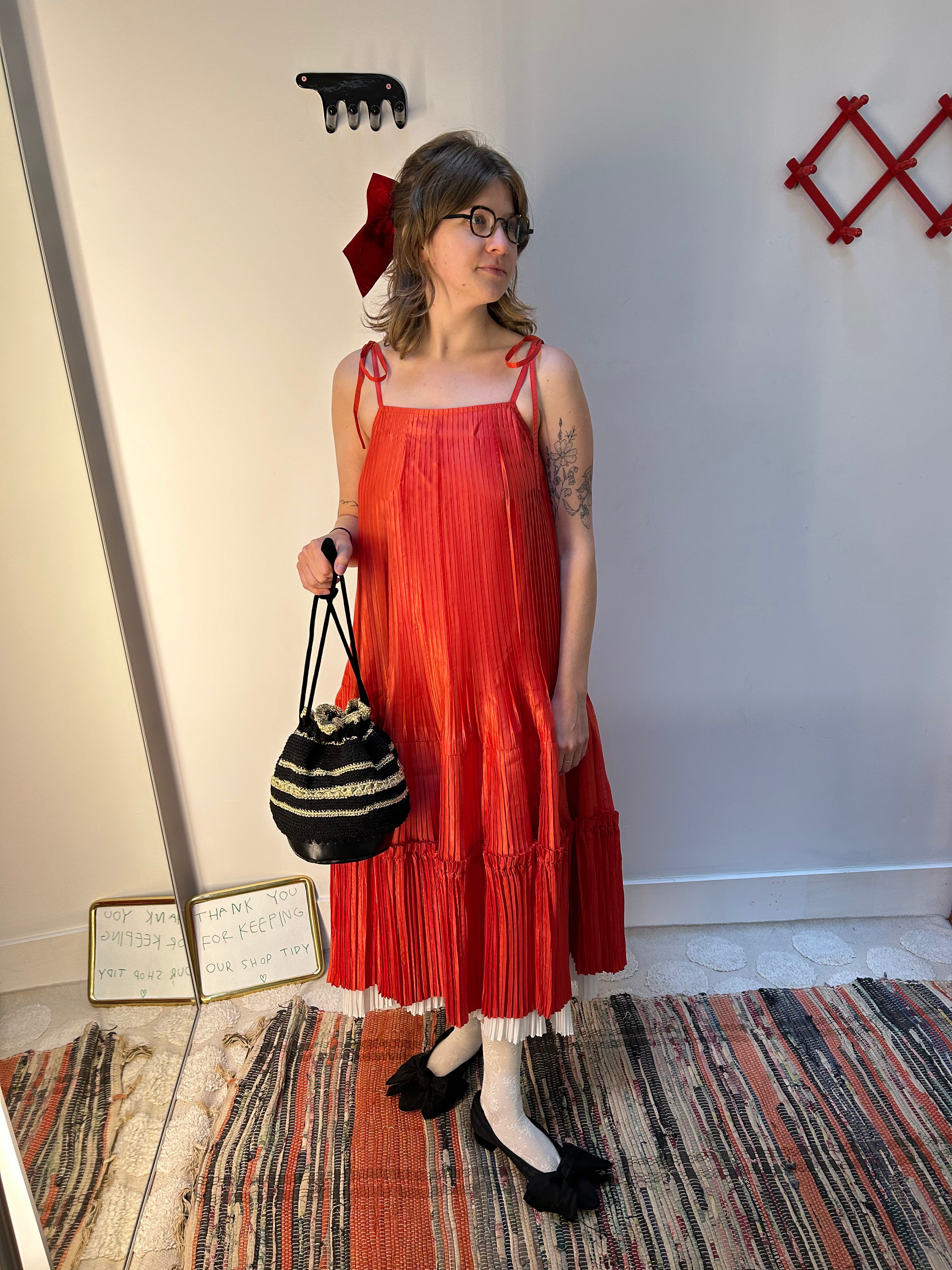 Octave Dress - Ivory/Red
