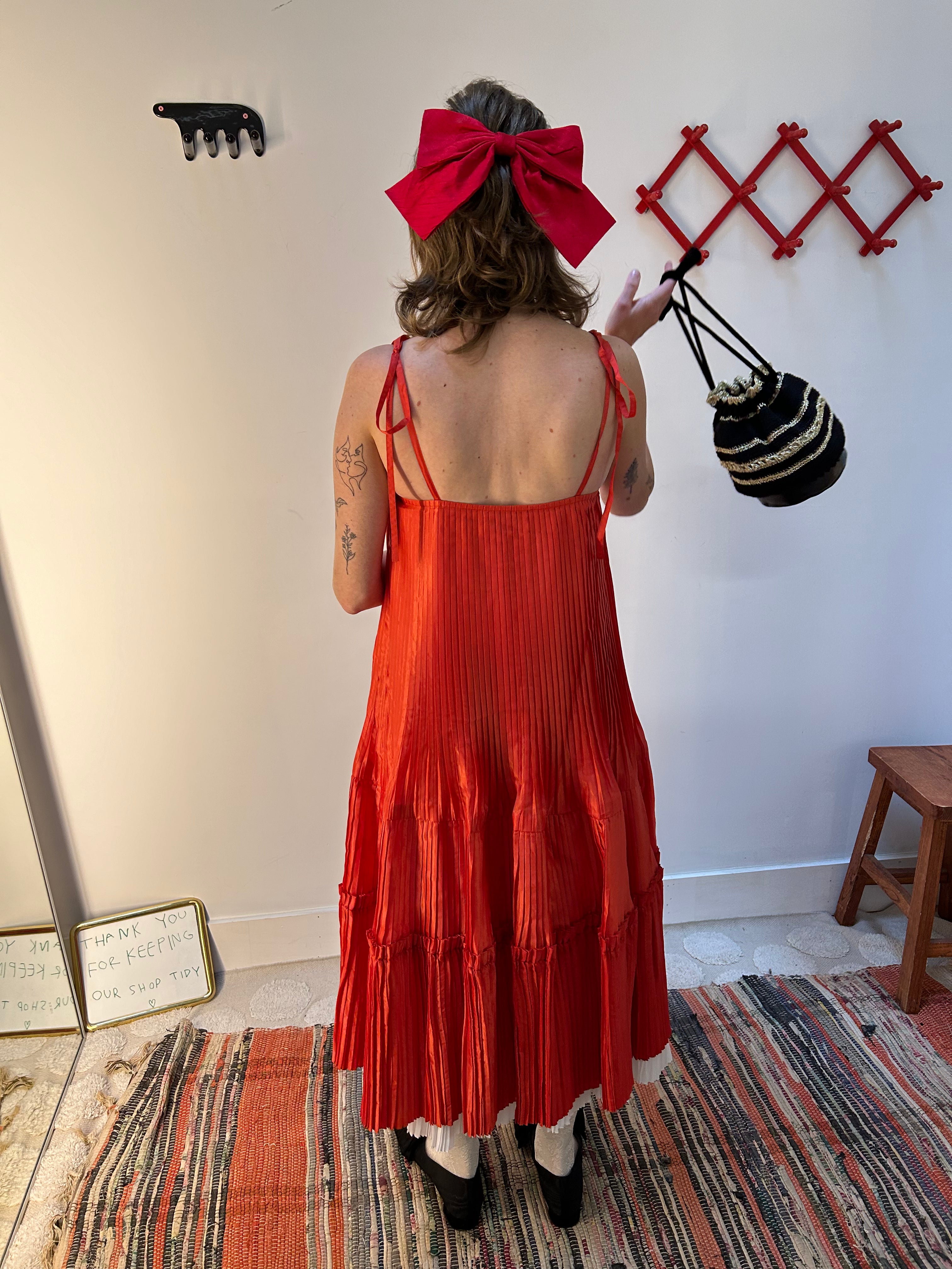 Octave Dress - Ivory/Red