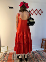 Octave Dress - Ivory/Red