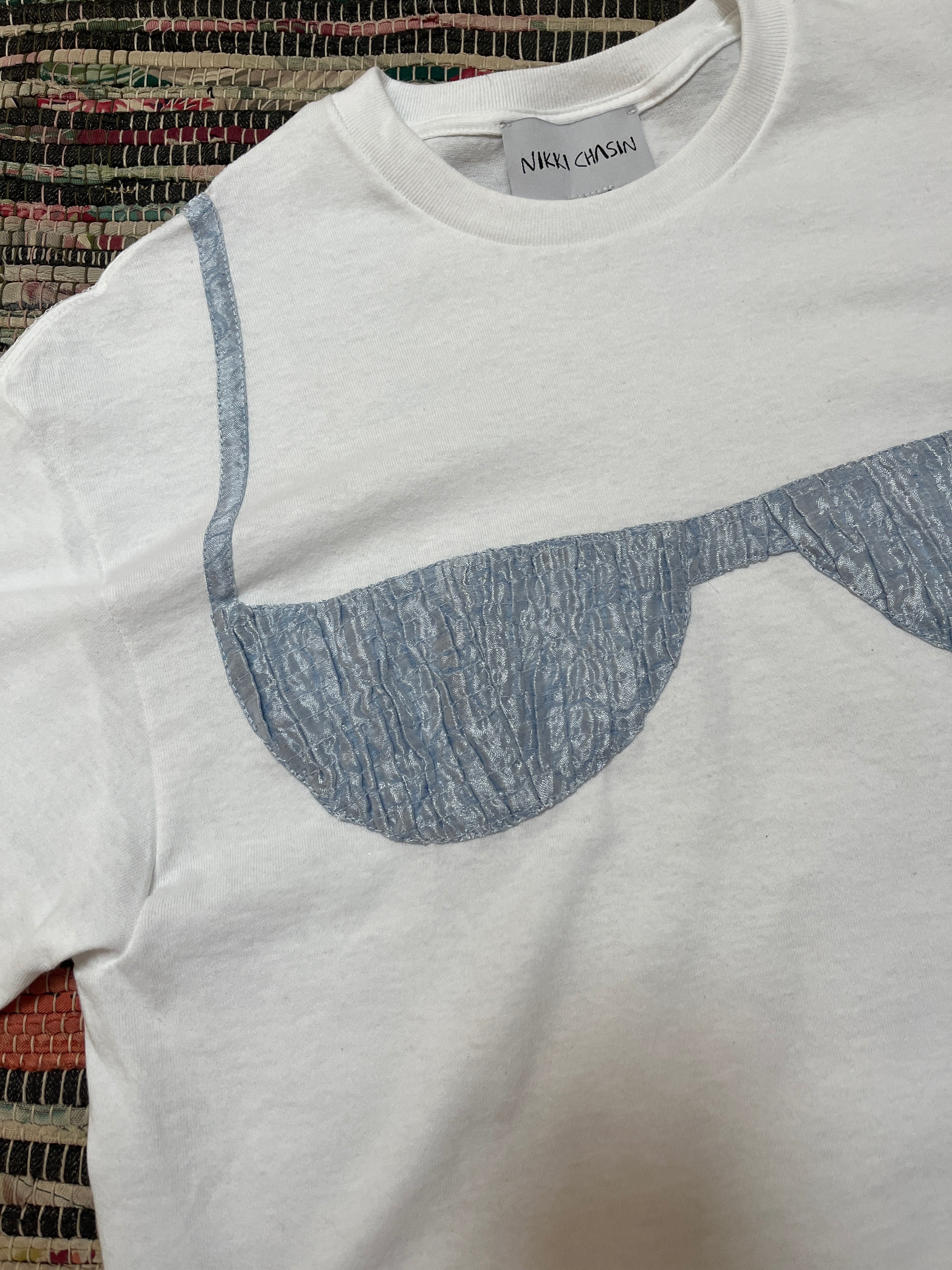Florida Woman Appliqué T  - White/ Glass Slipper