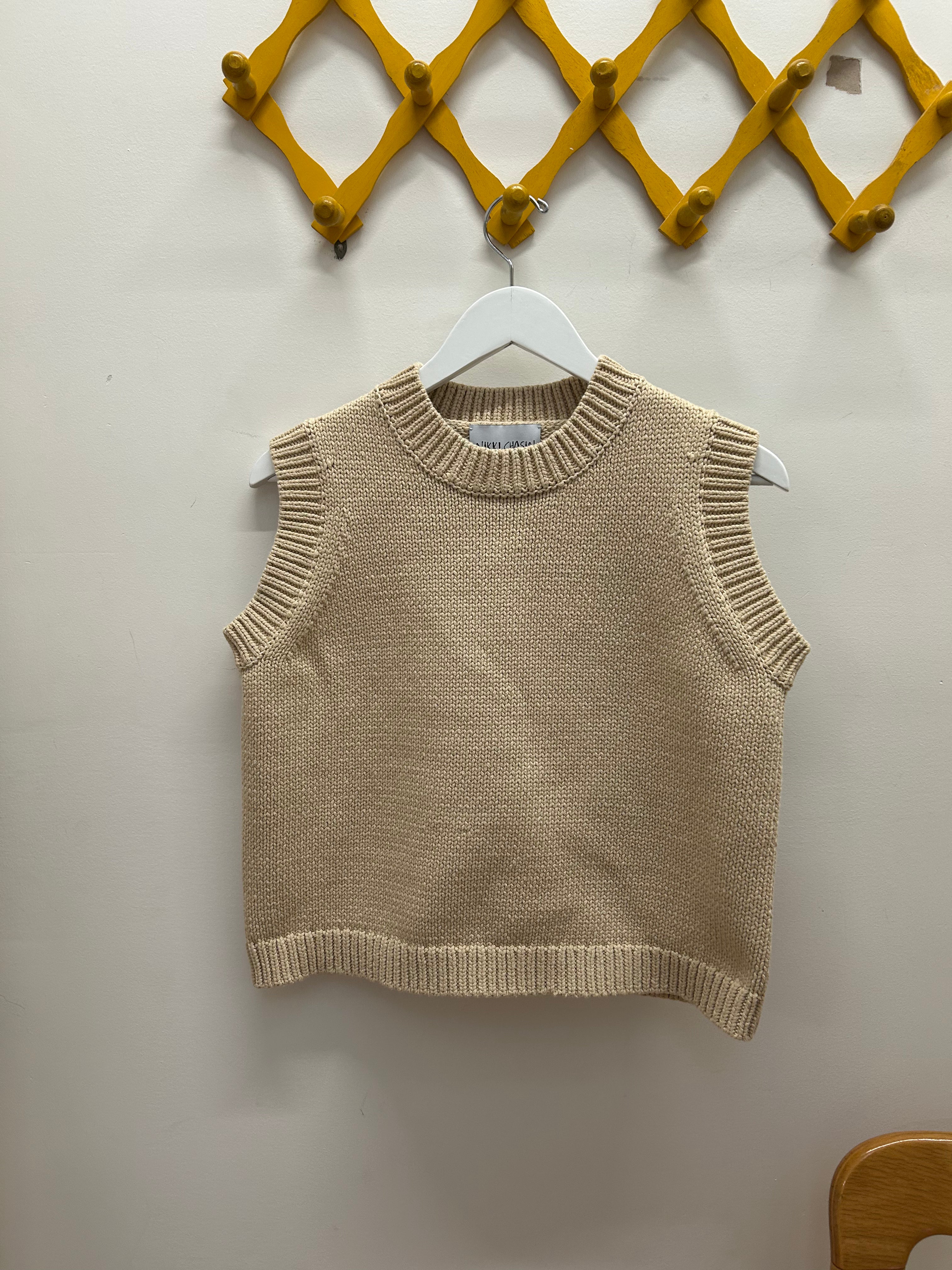 Shape Cotton Vest - Oatmeal