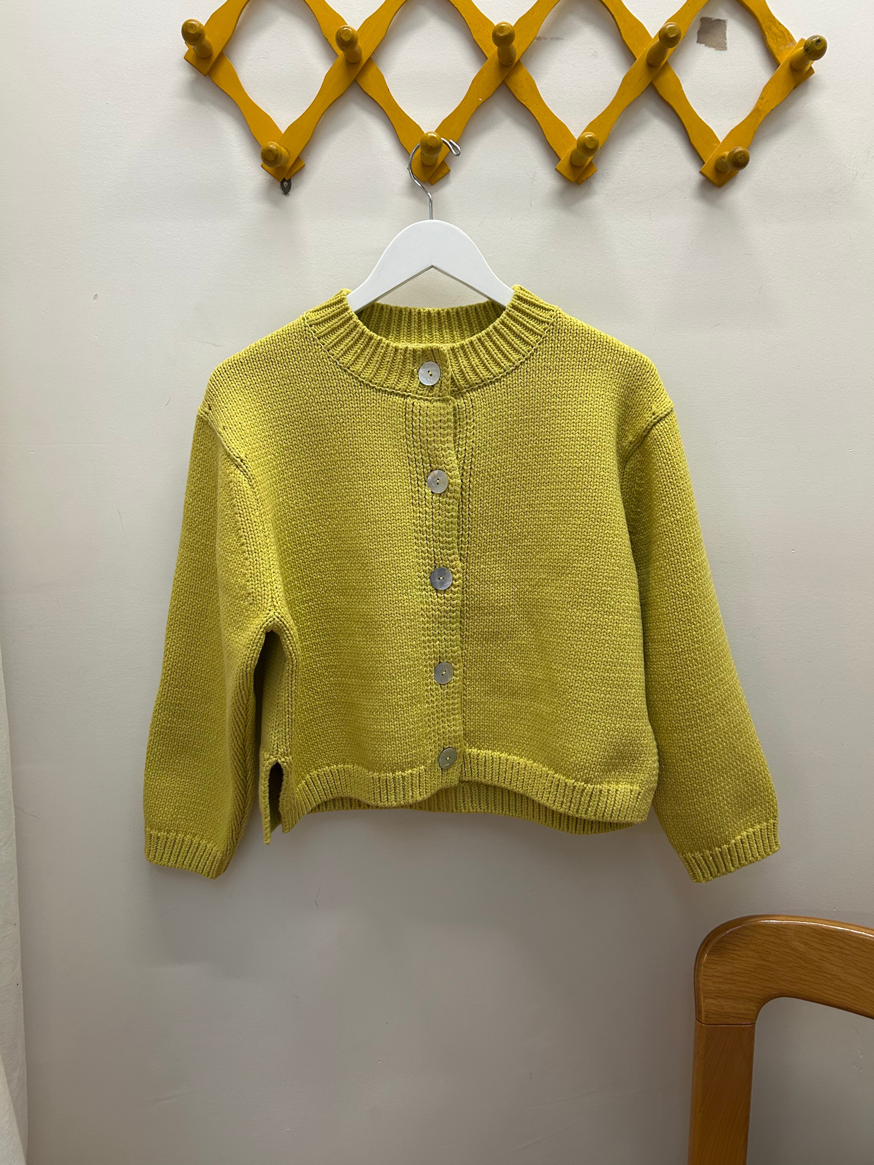 Shiloh Cotton Cardigan - Lemon