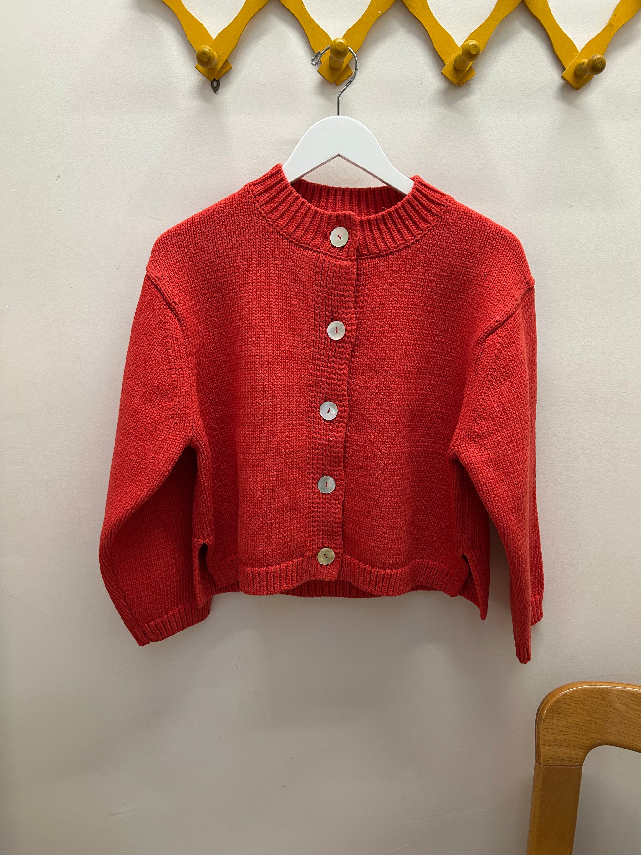 Shiloh Cotton Cardigan - Coral – Nikki Chasin