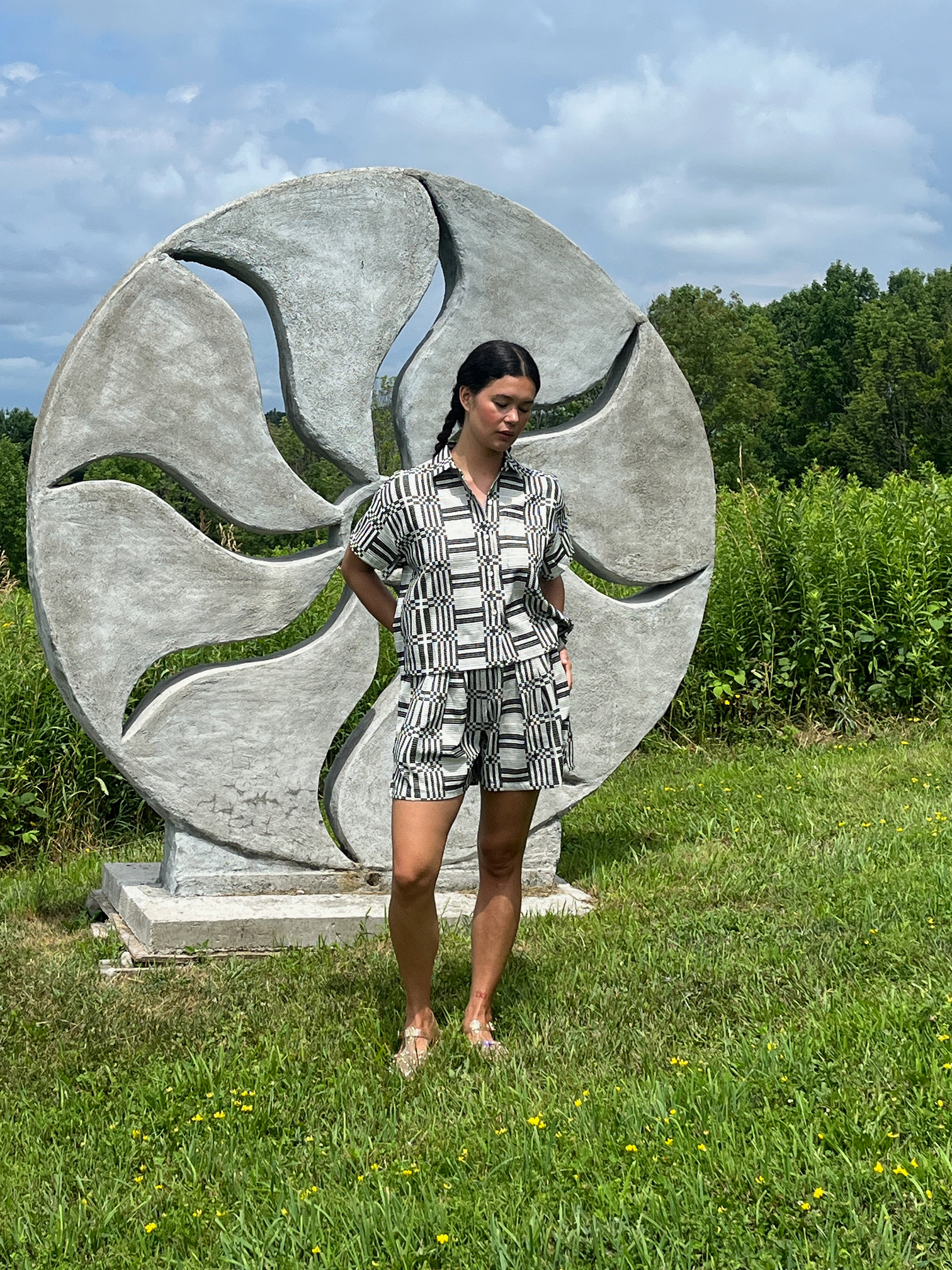 Nikki Chasin x The House That Lars Built Camper Short in Licorice Astrid Weave