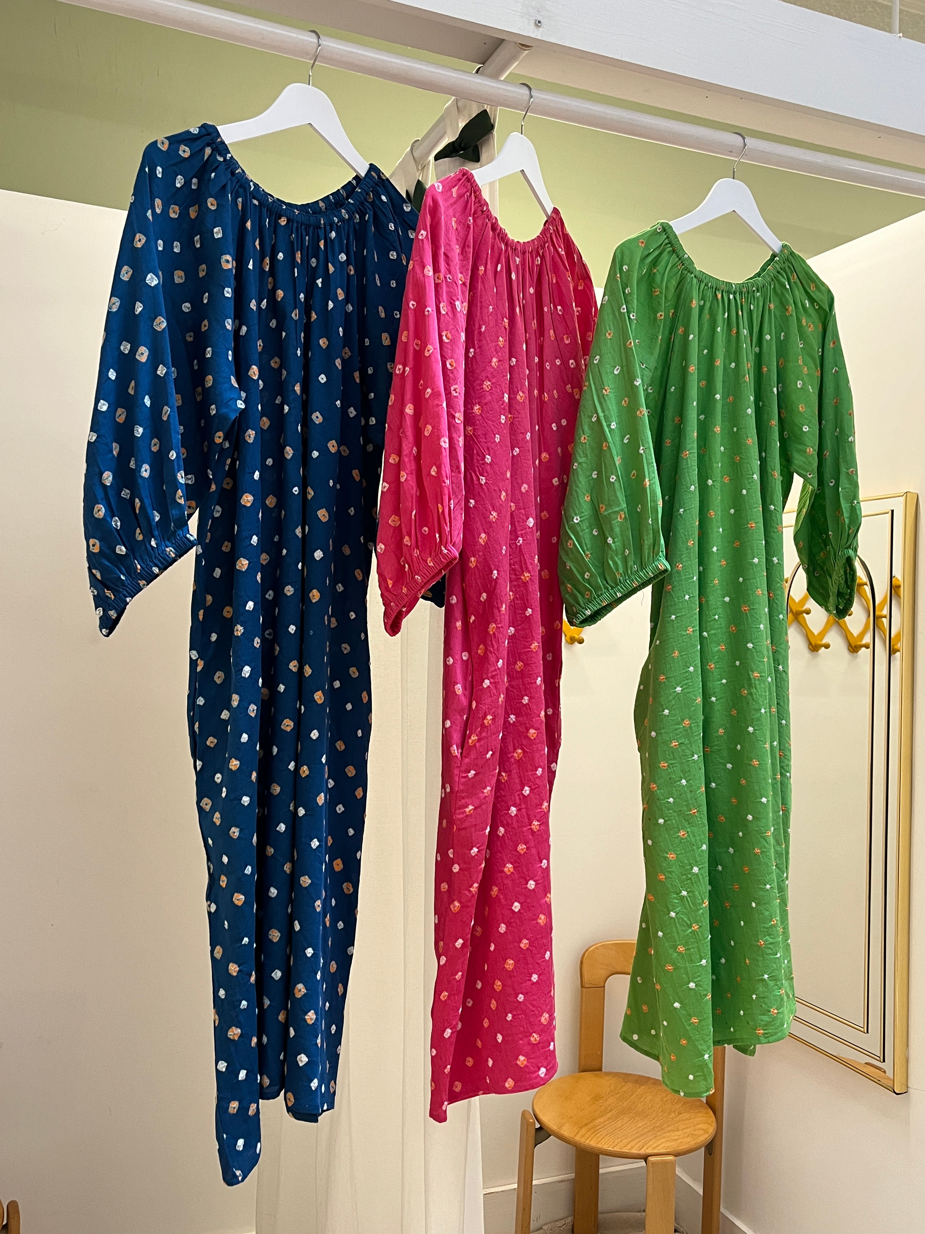 Tie Dye Ballad Dress - Green Dot