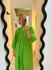 Tie Dye Ballad Dress - Green Dot