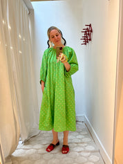 Tie Dye Ballad Dress - Green Dot