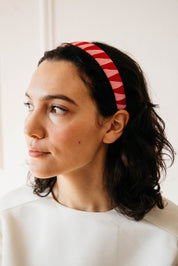 Persinette Woven Headband - Red/Pink