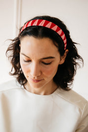 Persinette Woven Headband - Red/Pink