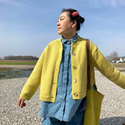 Shiloh Cotton Cardigan - Lemon