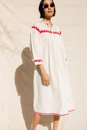 Twirling Dress Zig Zag - Ivory / Poppy