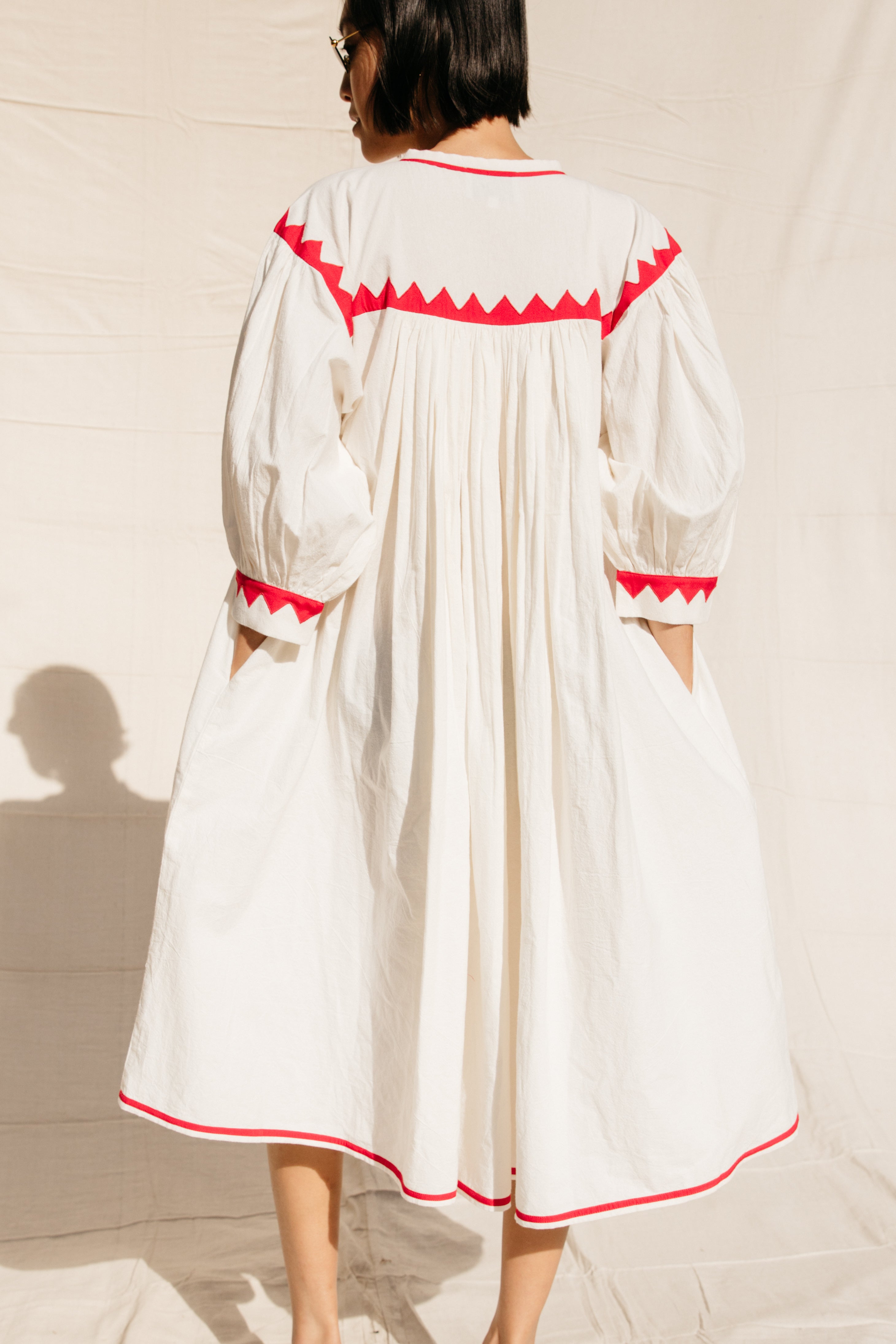 Twirling Dress Zig Zag - Ivory / Poppy
