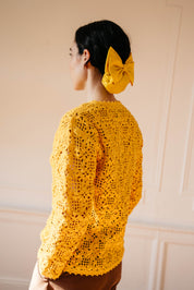 Dita Crochet Cardigan - Marigold