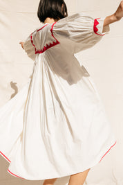 Twirling Dress Zig Zag - Ivory / Poppy