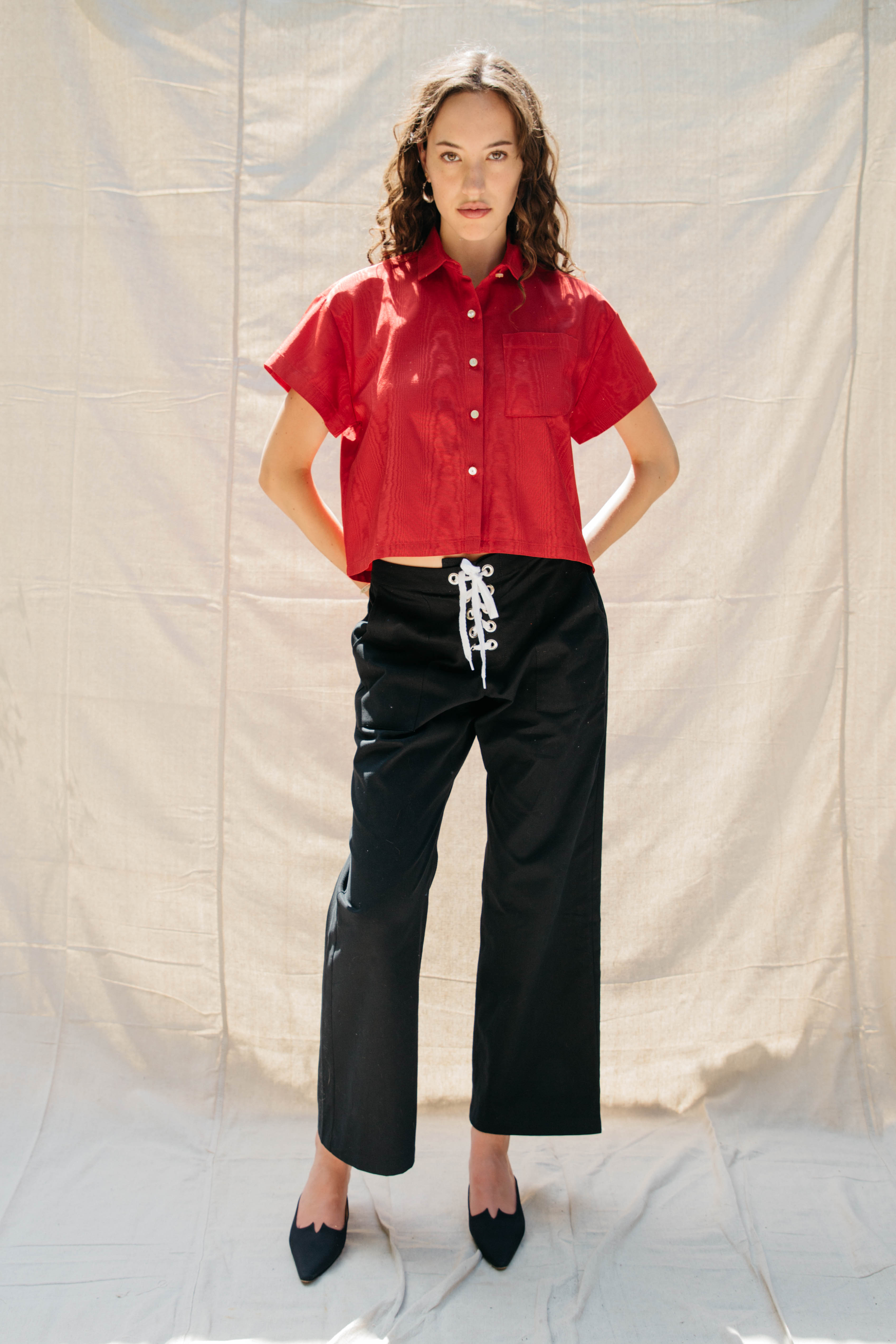 Corso Buttondown - Cherry Moire