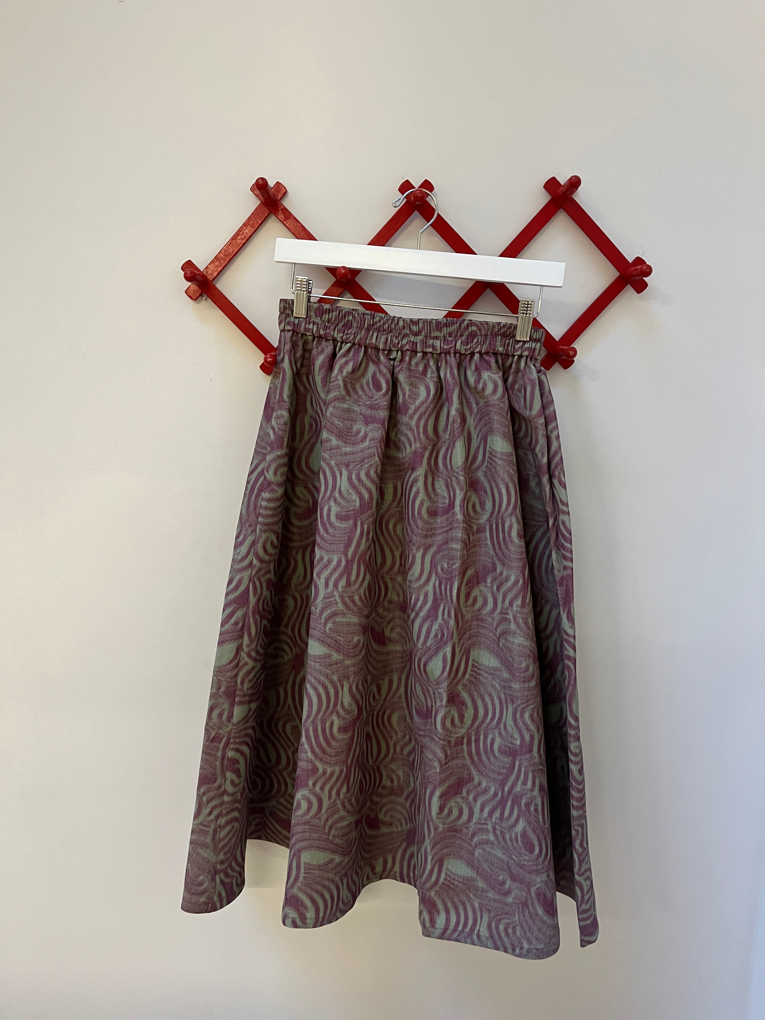 Play Skirt - Green/Burgundy Swirl