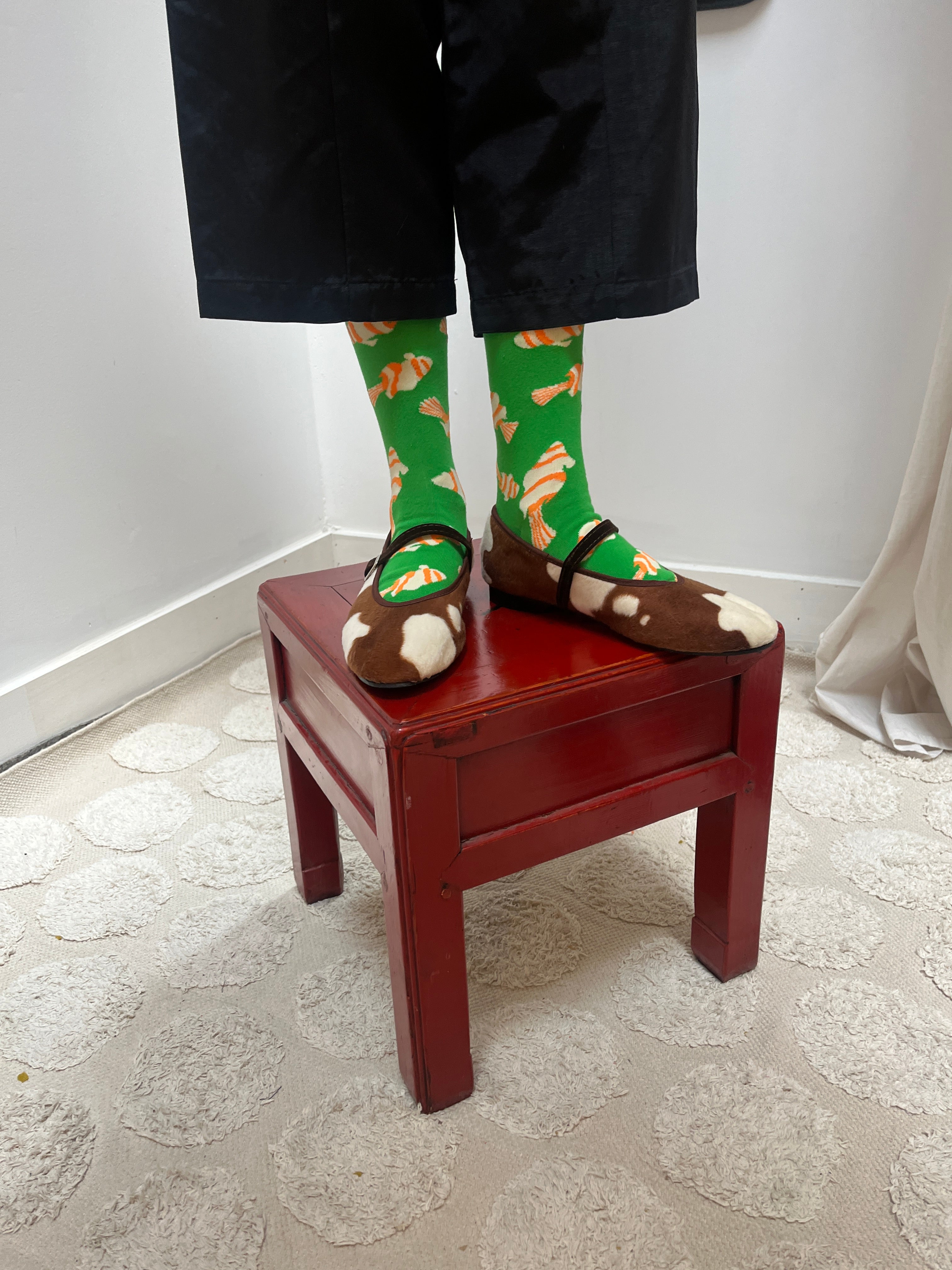 Sauntering Socks - Green Fish