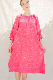 Tie Dye Ballad Dress - Pink Dot
