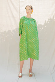 Tie Dye Ballad Dress - Green Dot