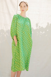 Tie Dye Ballad Dress - Green Dot
