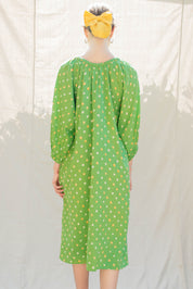 Tie Dye Ballad Dress - Green Dot