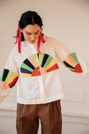 Alpha Buttondown Fan Patch - White
