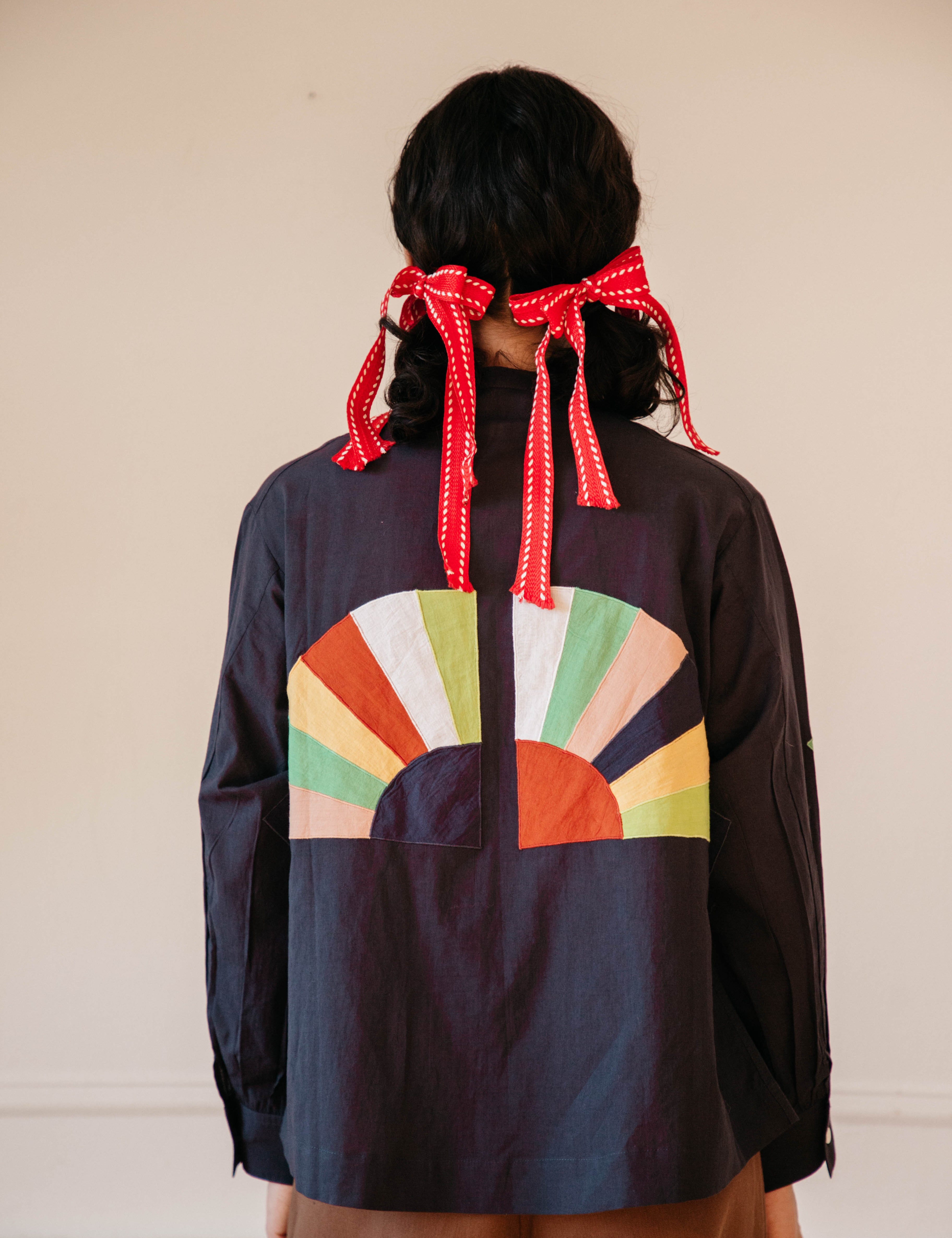 Alpha Buttondown Fan Patch - Navy, view 2