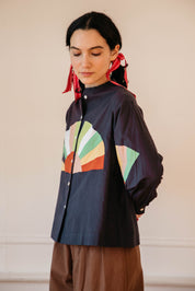 Alpha Buttondown Fan Patch - Navy