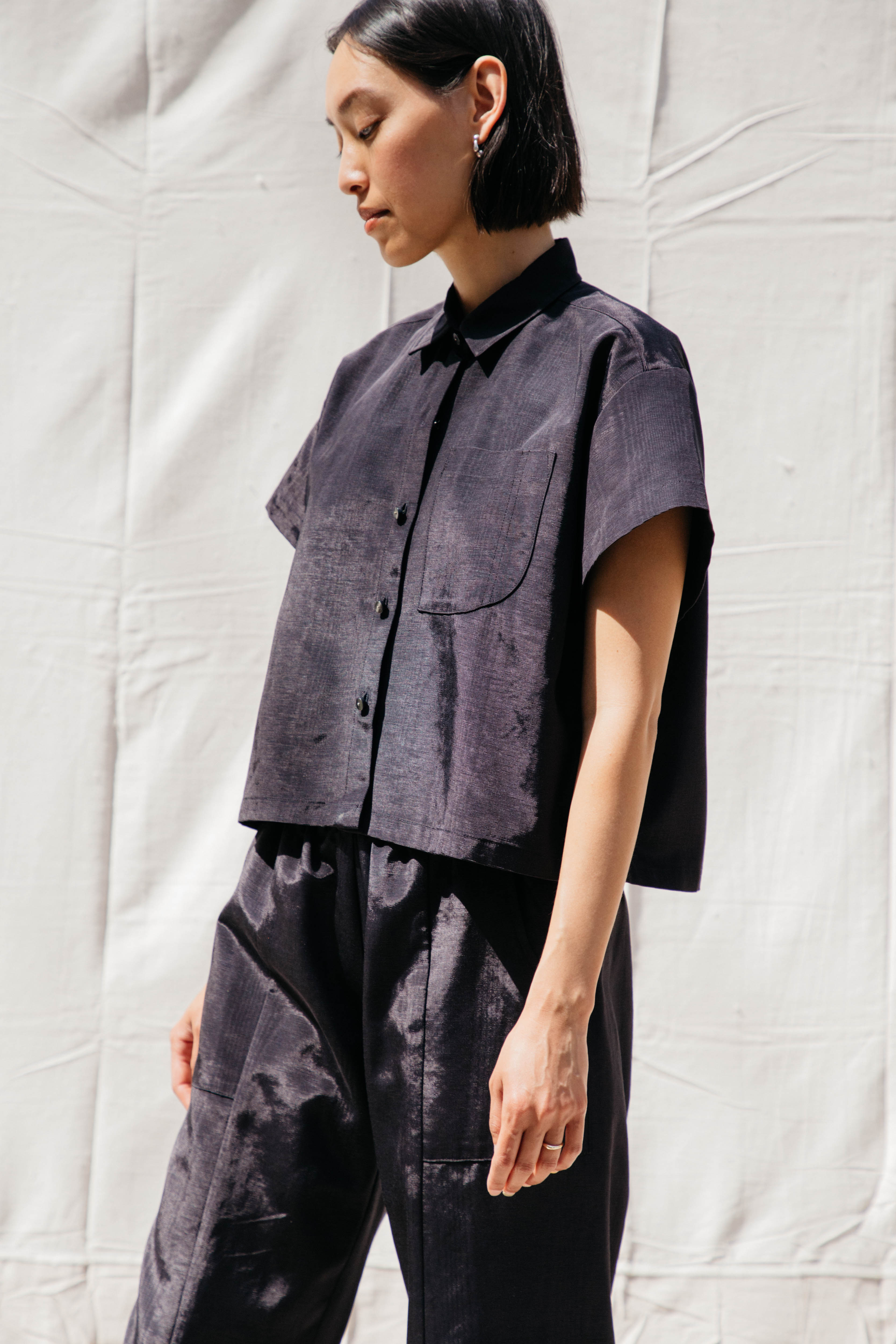 Corso Buttondown - Black Moire