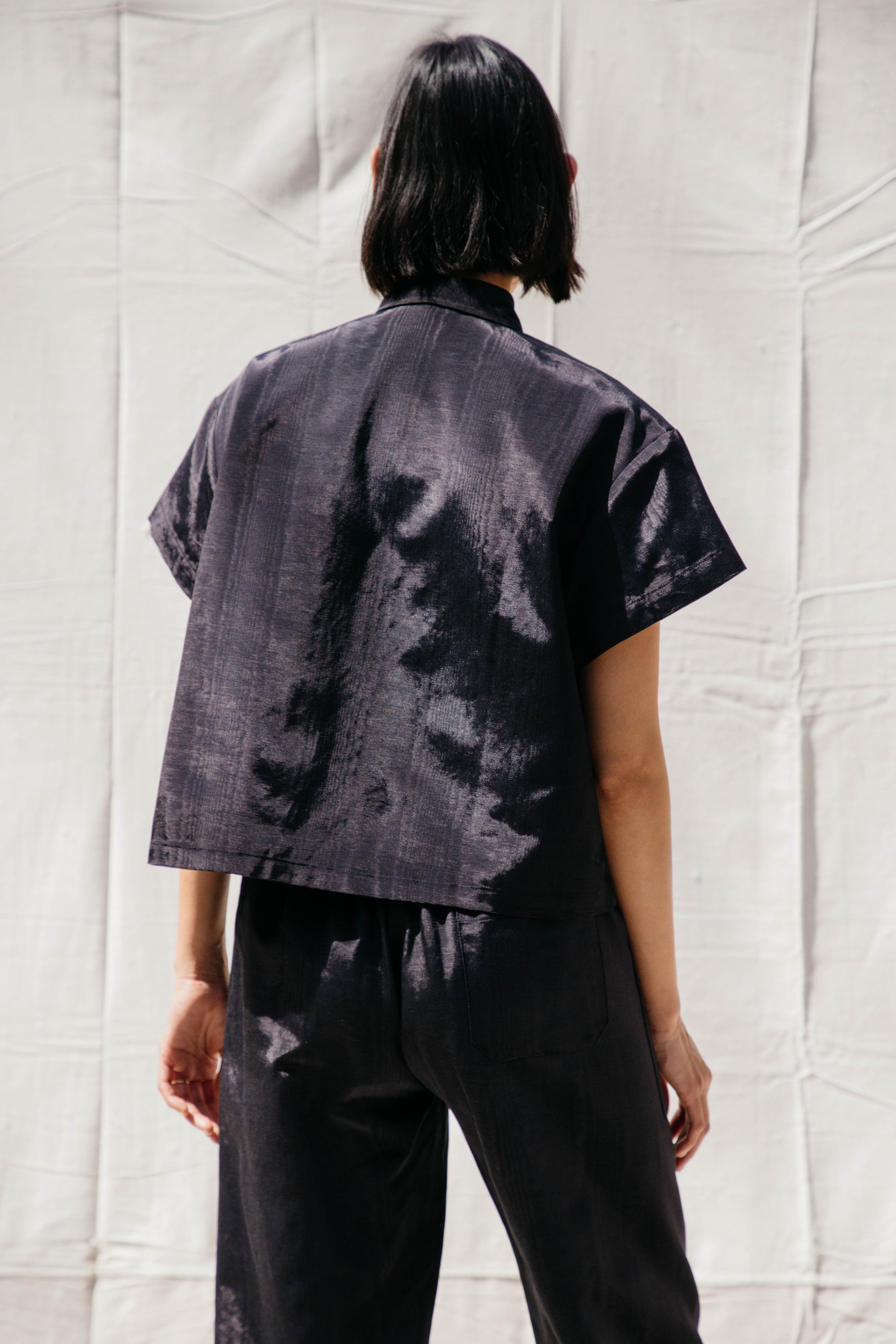 Corso Buttondown - Black Moire
