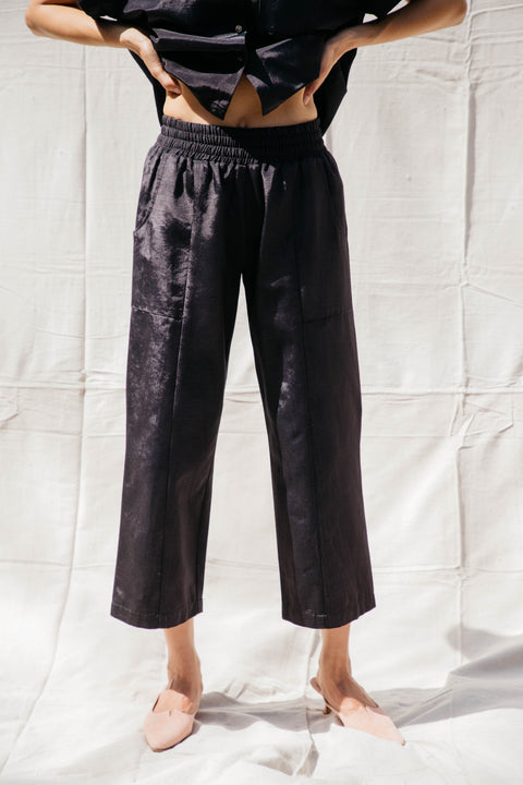 Patch Elastic Waist Pant