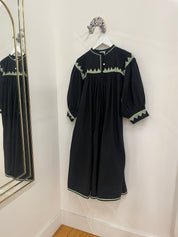 Twirling Dress  Zig Zag - Black/Grasshopper