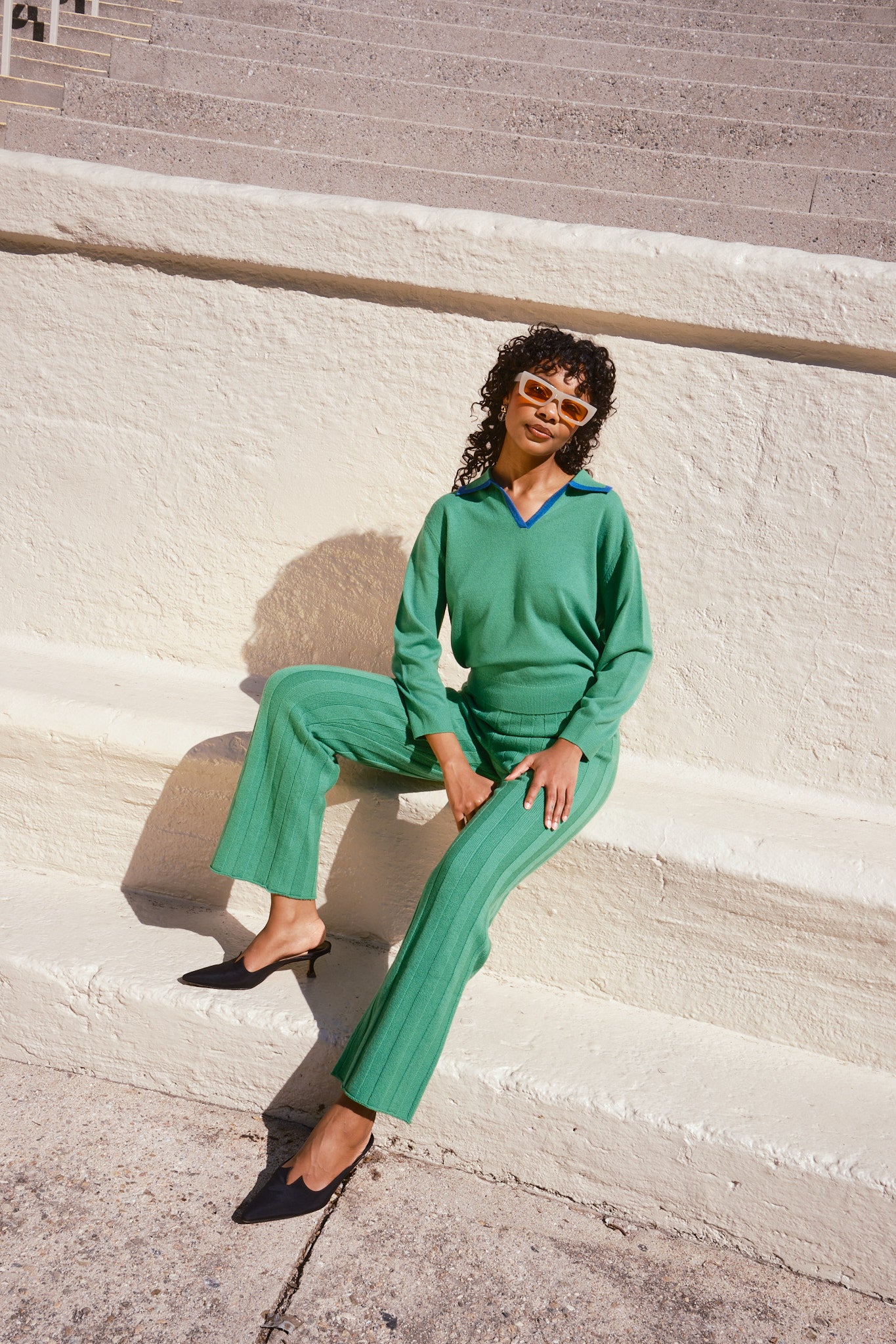 Iggy Ribbed Pants - Clover, view 5