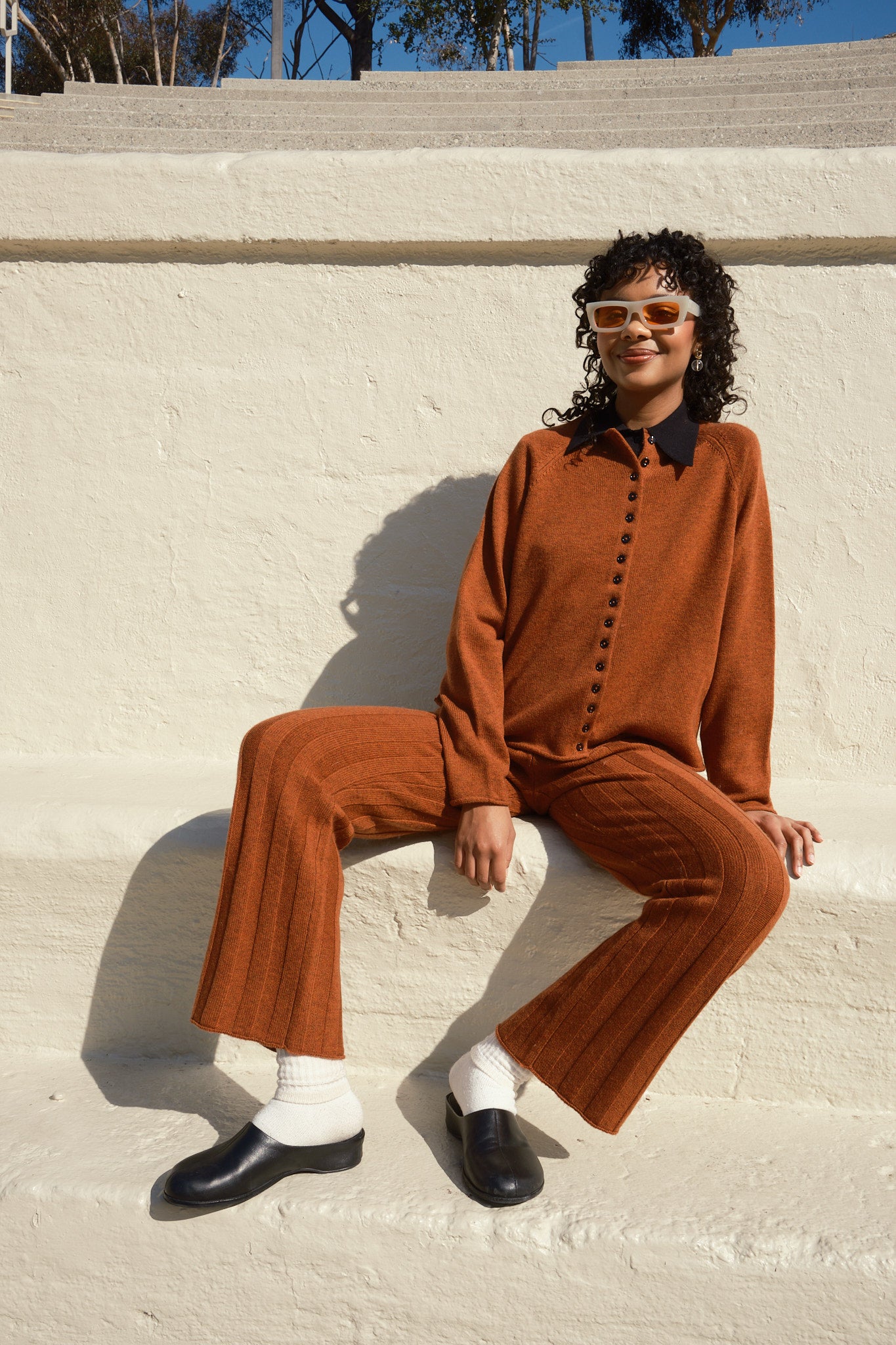 Iggy Ribbed Pants - Sepia – Nikki Chasin