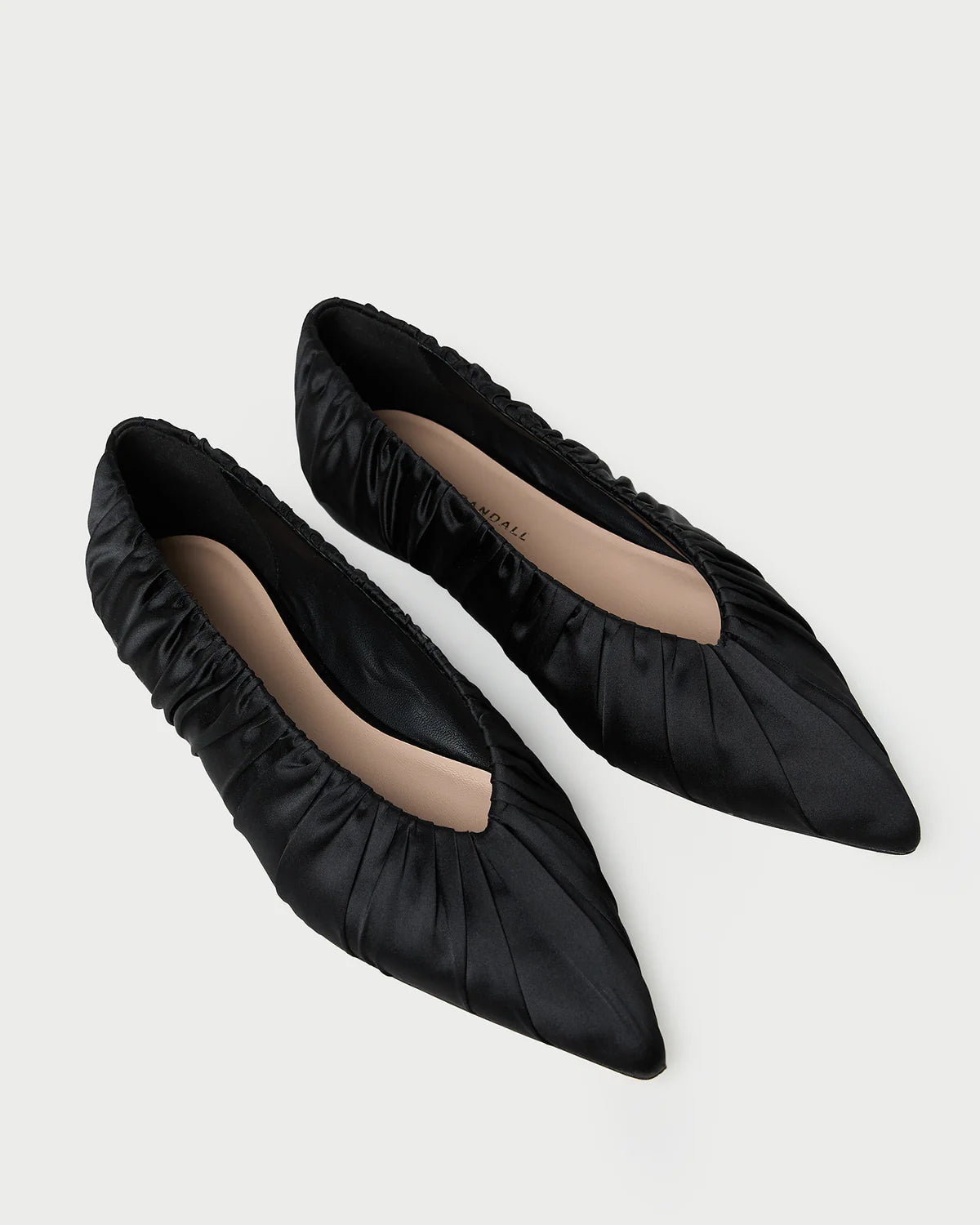 Lane Black Satin Ballet Flat