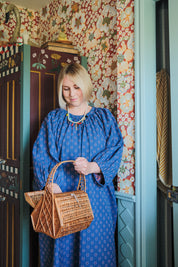 Nikki Chasin x The House That Lars Built Ballad Dress in Cobalt Karin Floral
